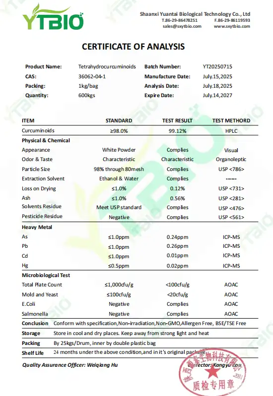 Tetrahydrocurcumin Powder