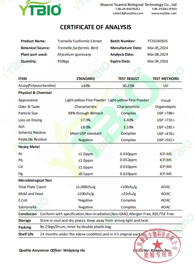 Tremella Fuciformis Extract Powder Tremella Fuciformis Extract Powder