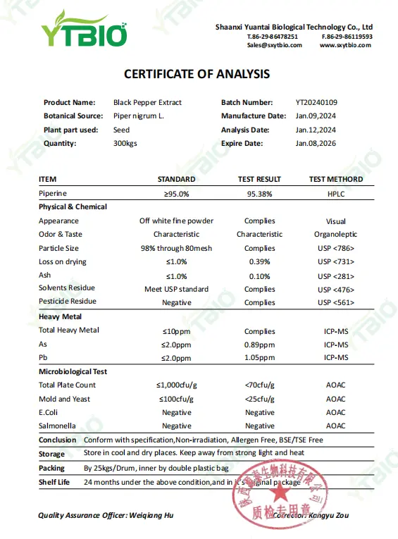 piperine powder bulk