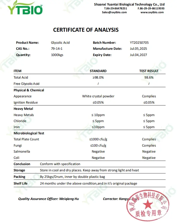 pure Glycolic acid powder