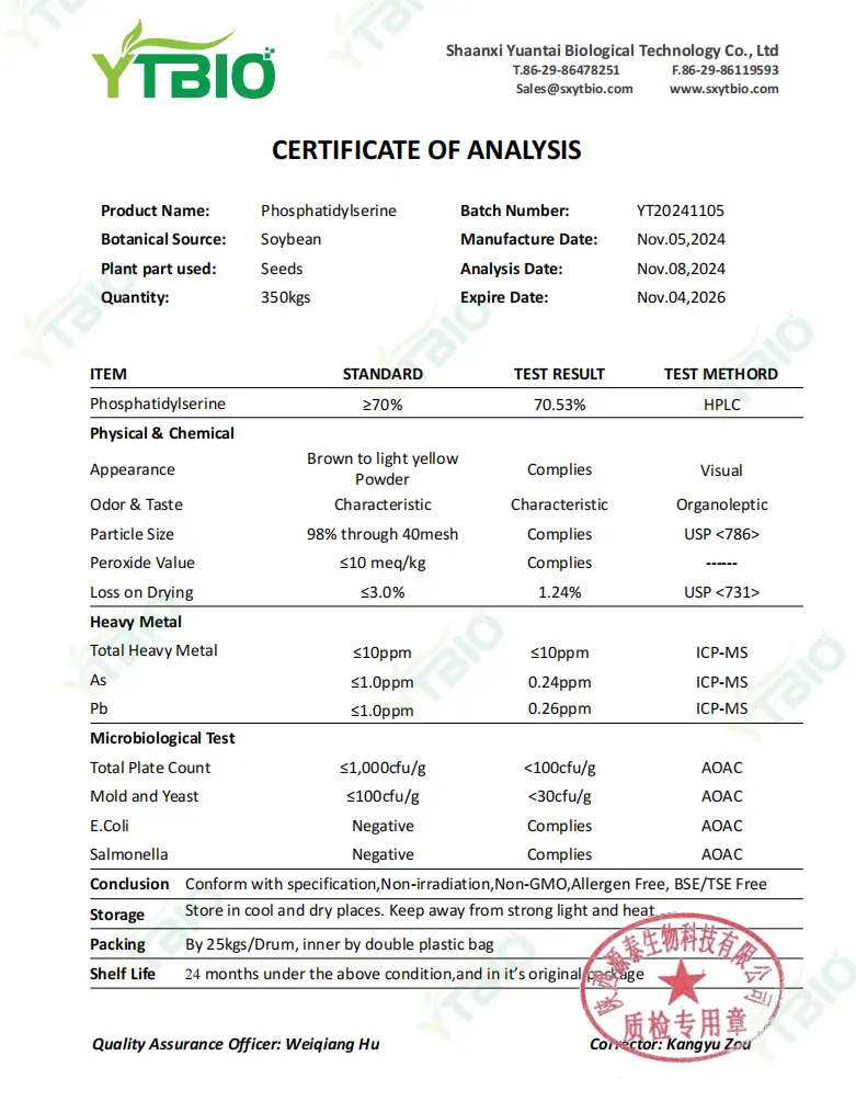 Bulk Phosphatidylserine Powder