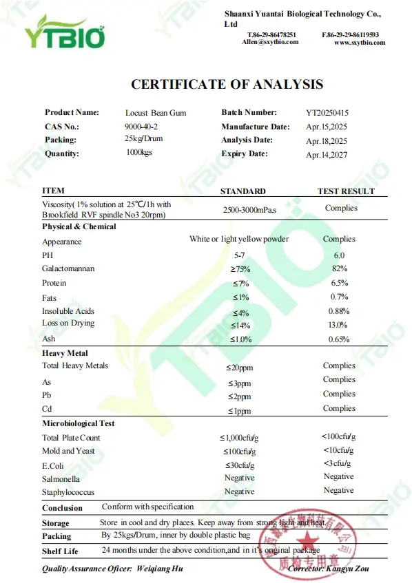 LBG Locust Bean Gum LBG Locust Bean Gum