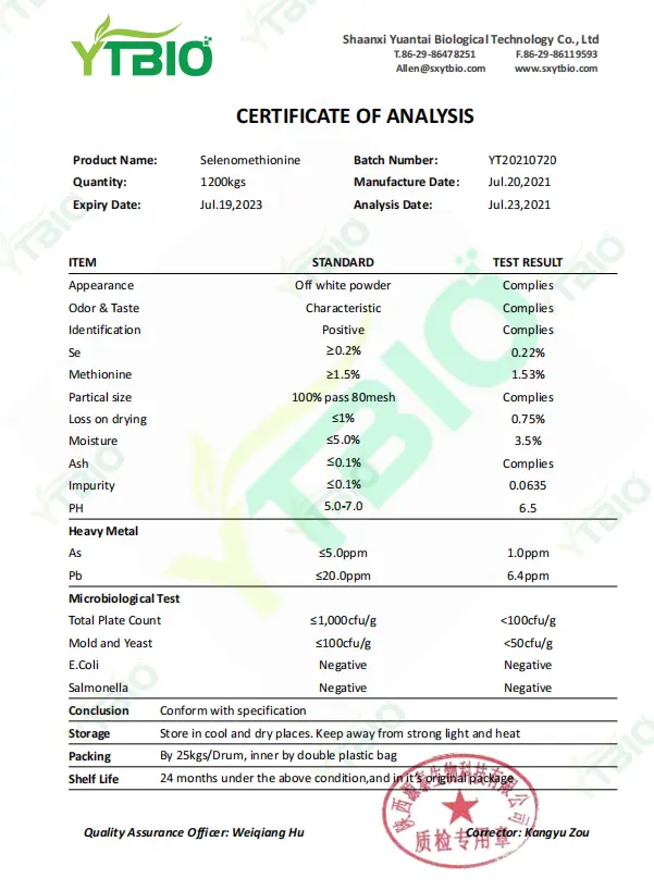 Bulk L-selenomethionine Powder Bulk L-selenomethionine Powder