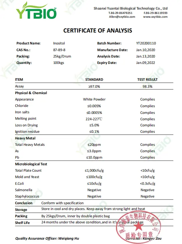 Inositol Powder Bulk Inositol Powder Bulk