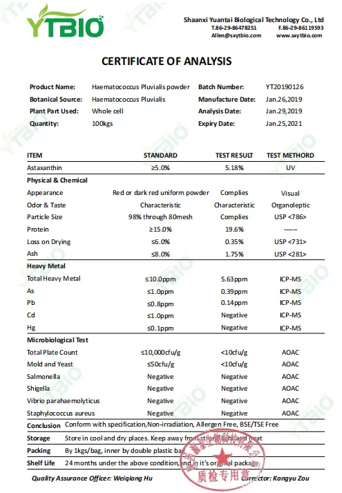 Pure Astaxanthin Powder 