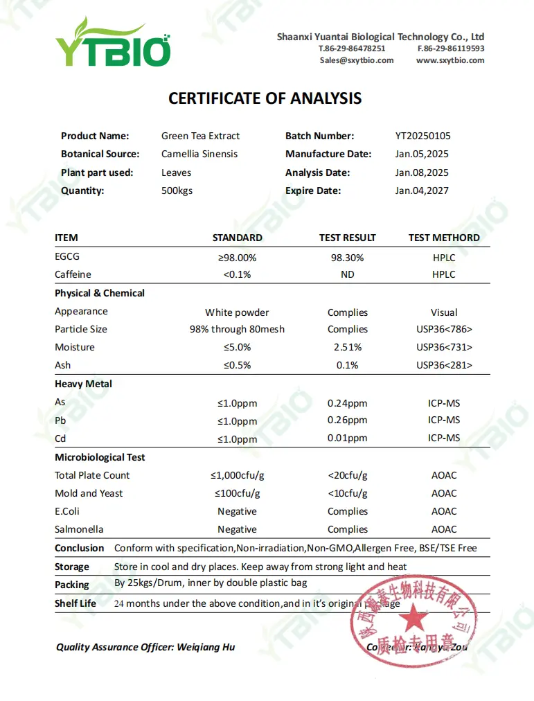 Epigallocatechin Gallate Powder Epigallocatechin Gallate Powder