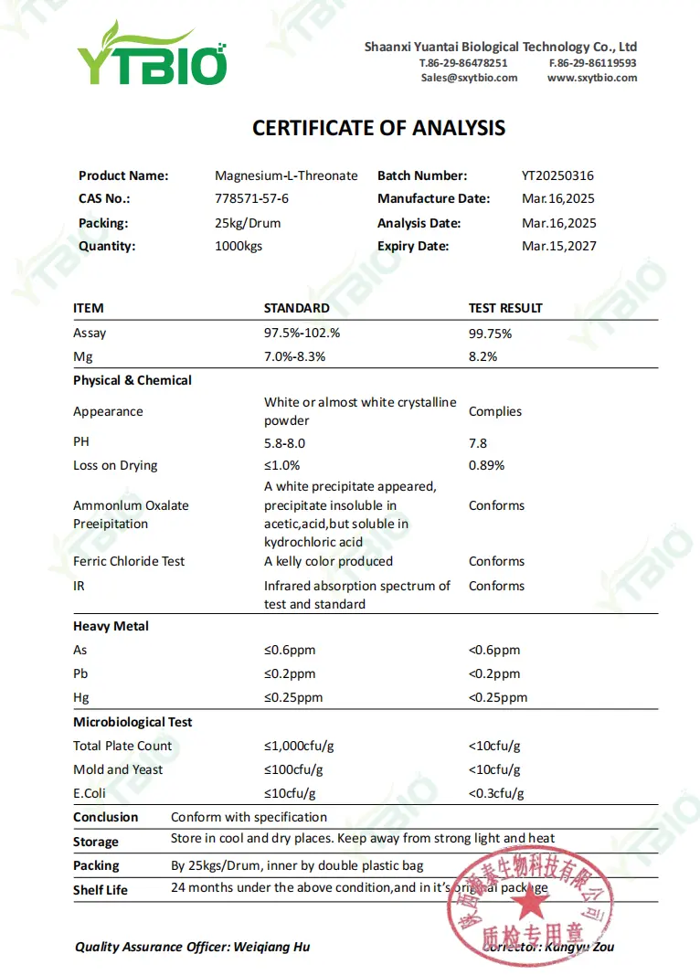 Magnesium Threonate Powder Bulk