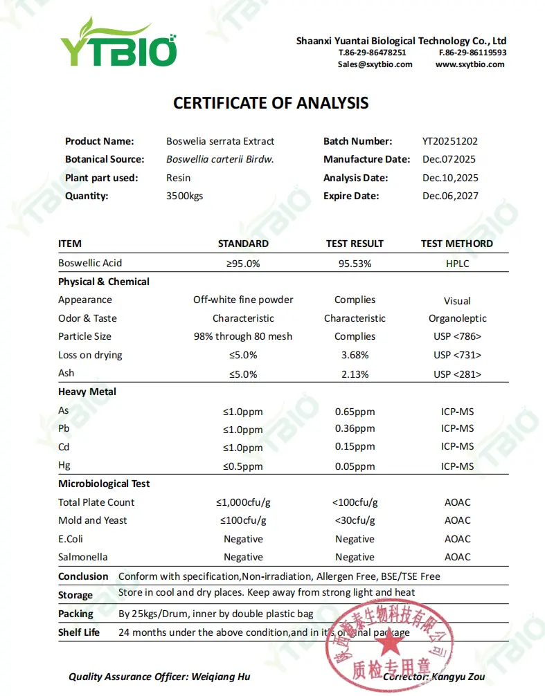 Boswellic Acid Powder Boswellic Acid Powder