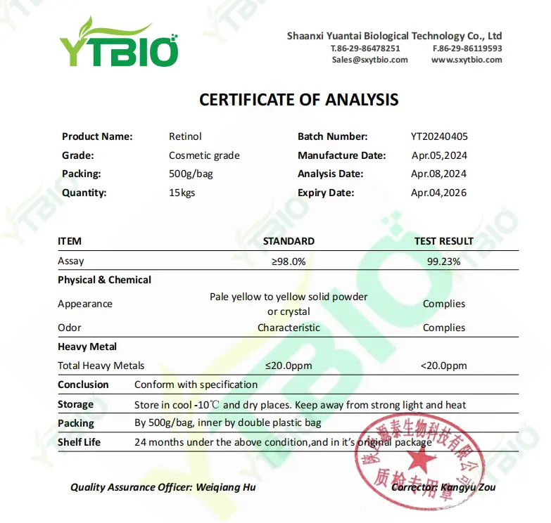 Retinol Powder Bulk Retinol Powder Bulk