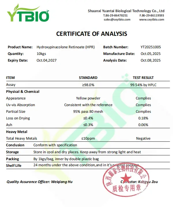 HPR Hydroxypinacolone Retinoate