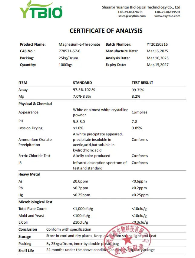 Magnesium Threonate Powder Bulk