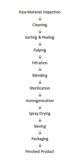 Fruit And Vegetable Powder Production Process